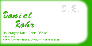 daniel rohr business card