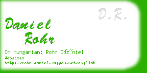 daniel rohr business card